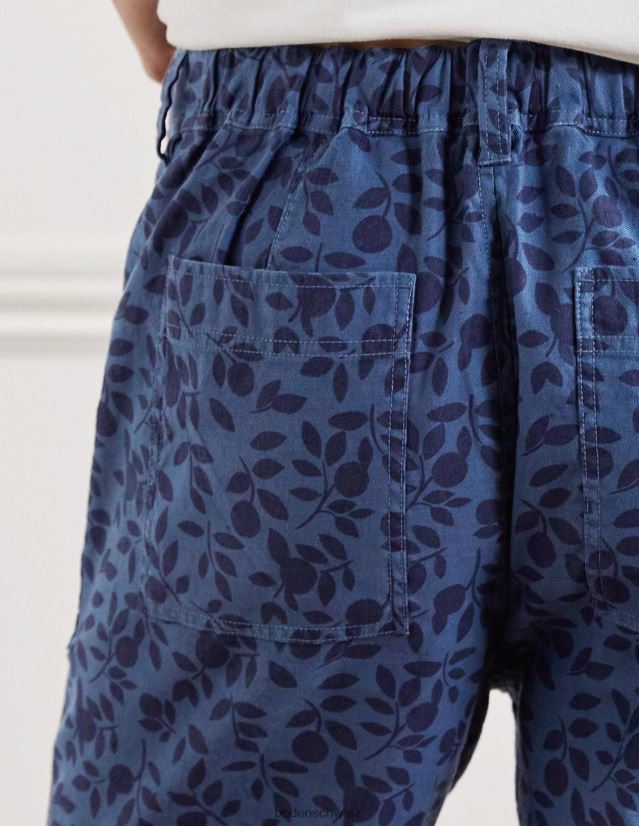 Boden Männer Leichte Shorts aus Leinenmischung VH86PT3584 Kleidung Fähnrich blaues Laub