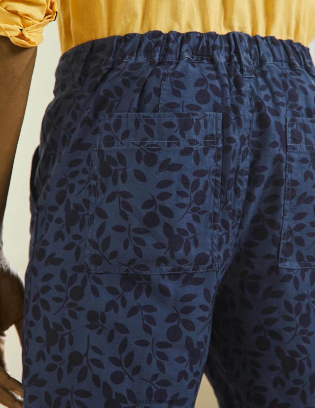 Boden Männer Leichte Shorts aus Leinenmischung VH86PT3584 Kleidung Fähnrich blaues Laub