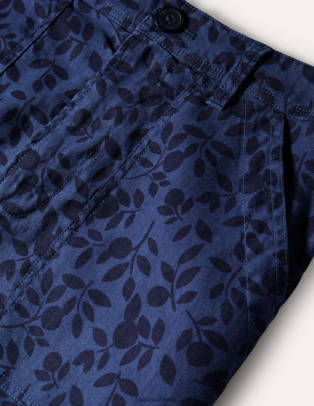 Boden Männer Leichte Shorts aus Leinenmischung VH86PT3584 Kleidung Fähnrich blaues Laub