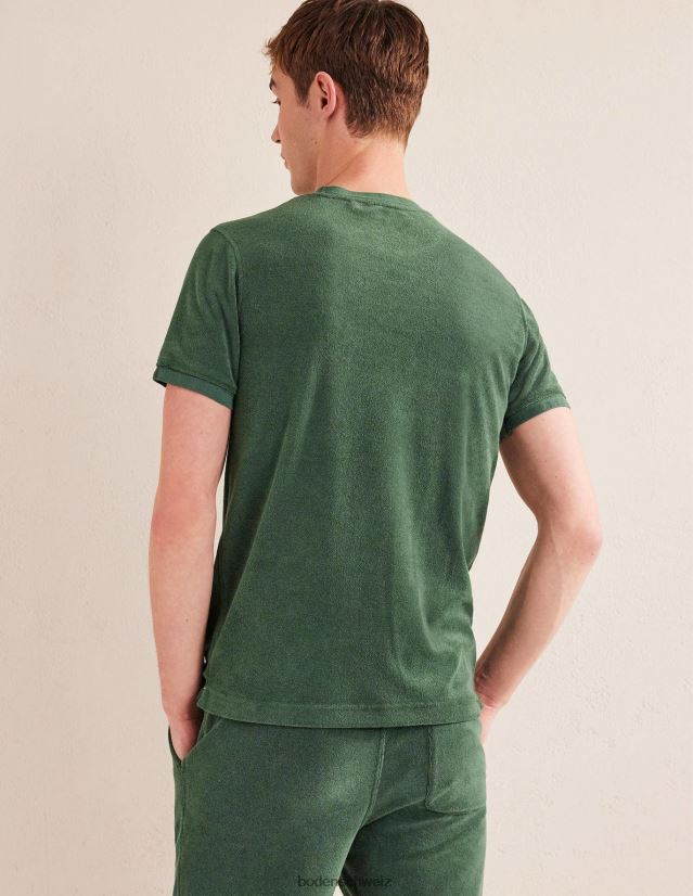 Boden Männer Frottee-T-Shirt VH86PT3567 Kleidung Palmblattgrün