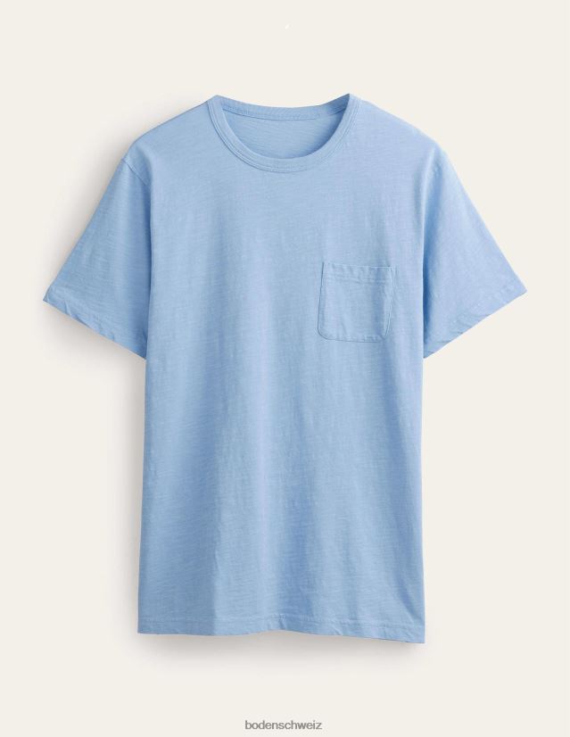 Boden Männer Gewaschenes Slub-T-Shirt VH86PT3626 Kleidung hellblau