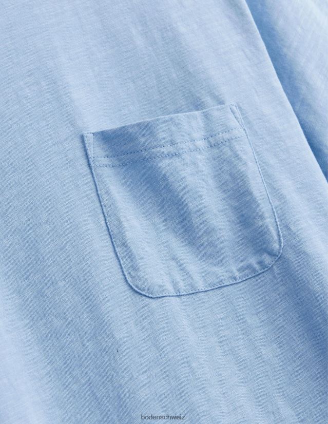 Boden Männer Gewaschenes Slub-T-Shirt VH86PT3626 Kleidung hellblau