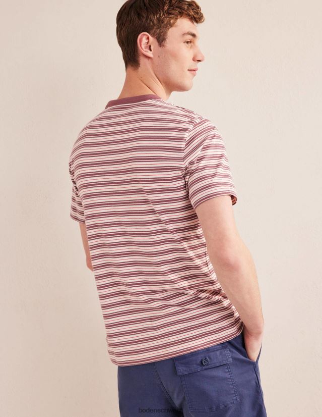 Boden Männer Klassisches T-Shirt mit schmaler Passform VH86PT3520 Kleidung Renaissance Rose/Koralle