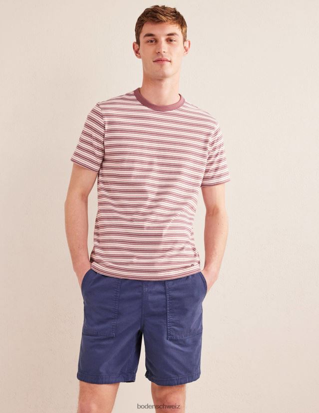 Boden Männer Klassisches T-Shirt mit schmaler Passform VH86PT3520 Kleidung Renaissance Rose/Koralle