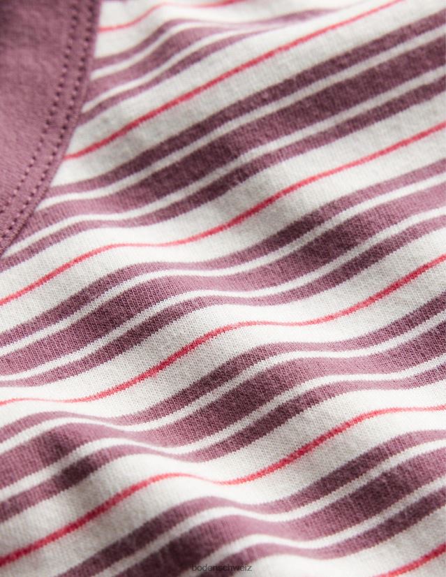 Boden Männer Klassisches T-Shirt mit schmaler Passform VH86PT3520 Kleidung Renaissance Rose/Koralle