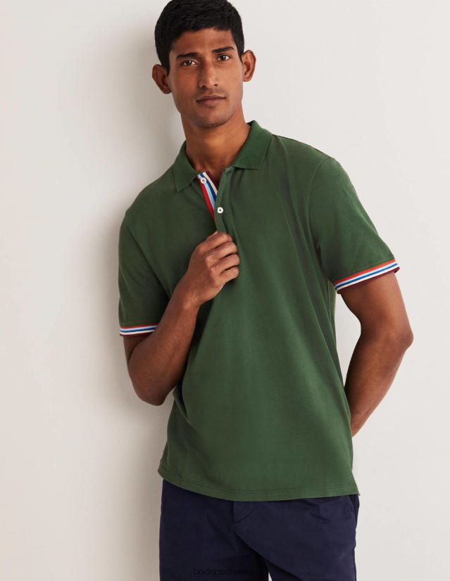 Boden Männer Piqué-Poloshirt VH86PT3635 Kleidung Parkgrün