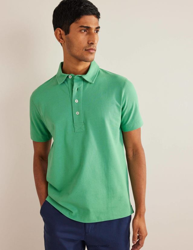 Boden Männer Slim-Fit-Pique-Polo VH86PT3514 Kleidung sanftes Minzgrün
