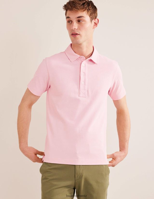 Boden Männer Slim-Fit-Pique-Polo VH86PT3533 Kleidung Marshmallow-Rosa
