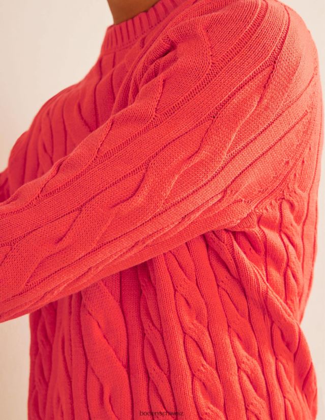 Boden Männer Rundhalsausschnitt aus Baumwolle mit Zopfmuster VH86PT3542 Kleidung Marmelade