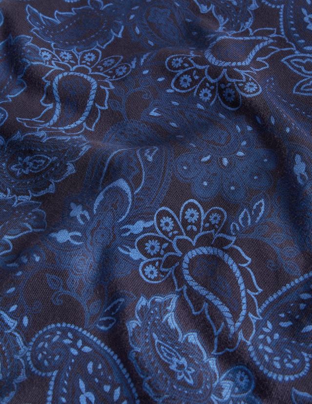 Boden Männer Bedrucktes Sweatshirt VH86PT3574 Kleidung blaues Paisley