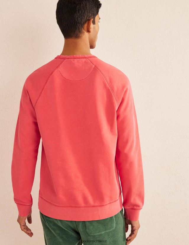 Boden Männer Stückgefärbtes Sweatshirt VH86PT3506 Kleidung Marmelade rot