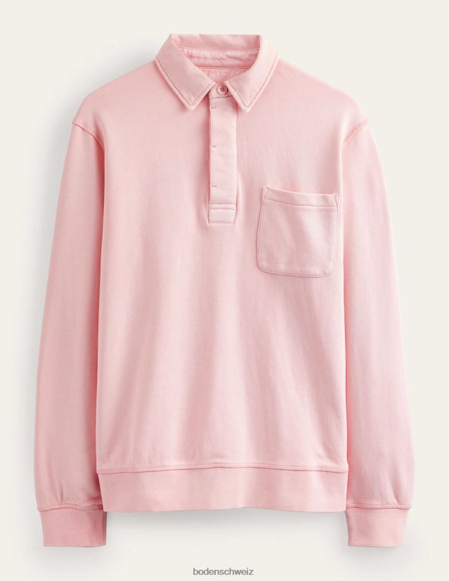 Boden Männer Sweatshirt mit Knopfkragen VH86PT3519 Kleidung Lotusrosa